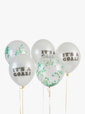 Confetti-Filled Latex Balloons Pack of 5, 12 Inches Inflated