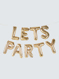 Hootyballoo Lets Party Balloon Garland Gold
