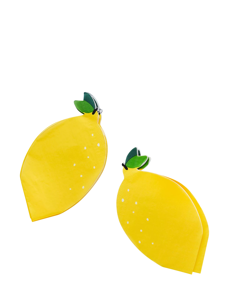 Hootyballoo lemon paper napkins pack of 16, UK version