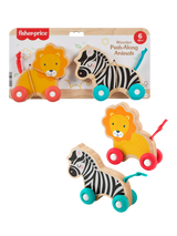 John Lewis Fisher-Price Wooden Push Along Animals Baby Activity Toys, Pack of 2- Buy online at McGrocer