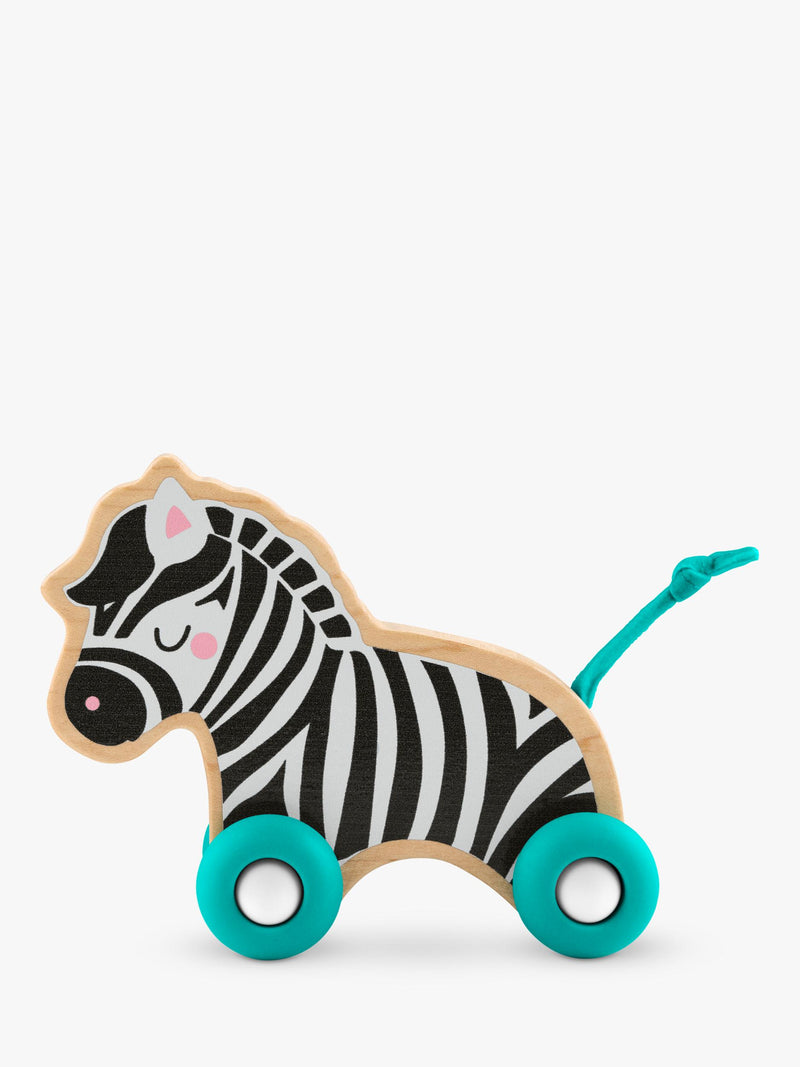 Fisher-Price wooden push along animals lion and zebra pack (British brand)