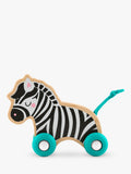 Fisher-Price wooden push along animals lion and zebra pack (British brand)