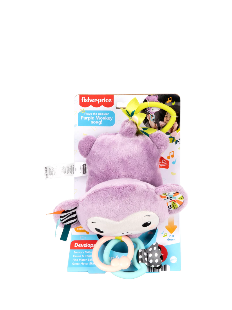 Fisher-Price Purple Monkey baby activity stroller toy, UK version