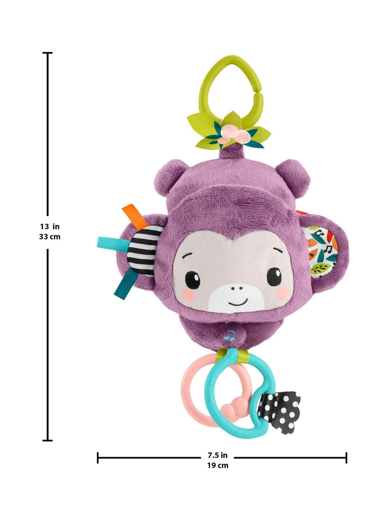 Fisher-Price Purple Monkey baby activity stroller toy, UK version