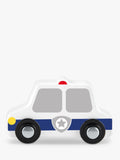Fisher-Price wooden vehicle pack with fire truck, police car, school bus (British brand)