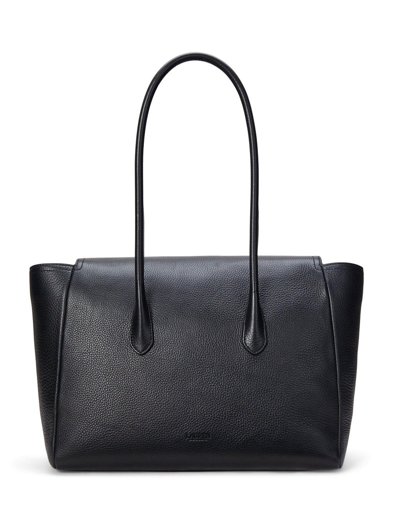 Ralph Lauren large pebbled leather satchel tote (British brand)