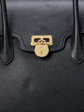Ralph Lauren large pebbled leather satchel tote (British brand)
