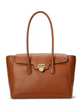 Ralph Lauren large pebbled leather satchel tote (British brand)