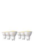 Philips Hue White Ambiance GU10 smart LED bulb pack of 6, imported from the UK