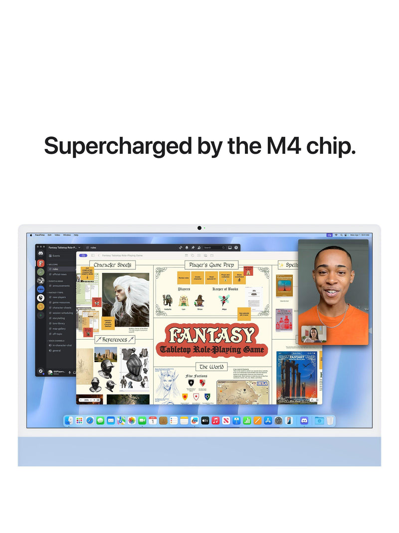 Apple iMac 24 M4 Chip All-in-One-Desktop blau 23,5 Zoll (Britische Marke)