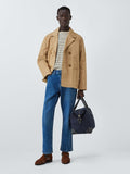 John Lewis cotton canvas overnighter bag with leather corners, UK version