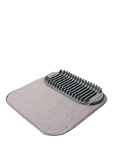 John Lewis Addis Micro Sink Mat with Drying Rack, Grey- Buy online at McGrocer