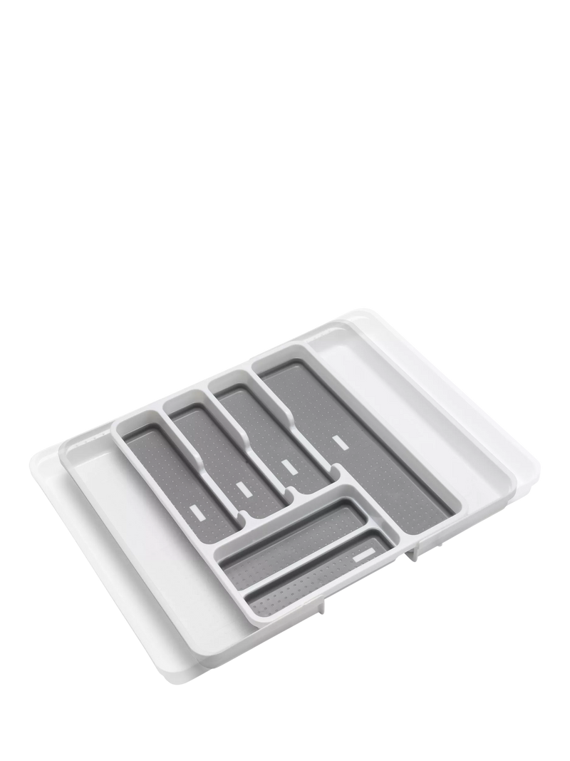 ADDIS extendable drawer organiser white and grey, imported from the UK