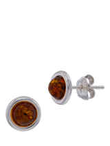 John Lewis Be-Jewelled Baltic Amber Stud Earrings- Buy online at McGrocer
