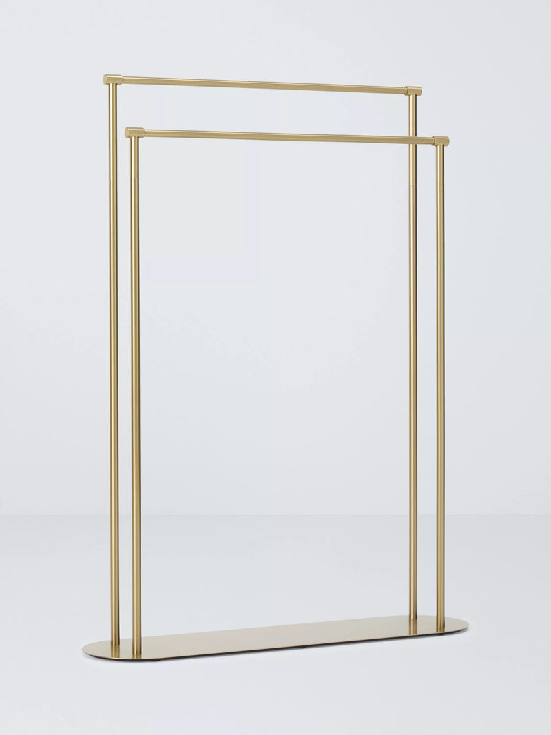 John Lewis double towel rail brushed brass freestanding, UK version