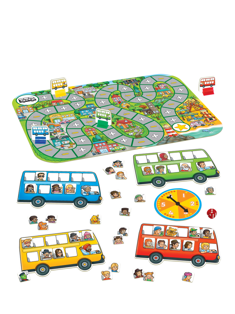 Orchard Toys Bus Stop Maths Game board game, imported from the UK