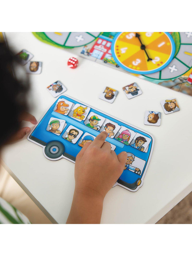 Orchard Toys Bus Stop Maths Game board game, imported from the UK