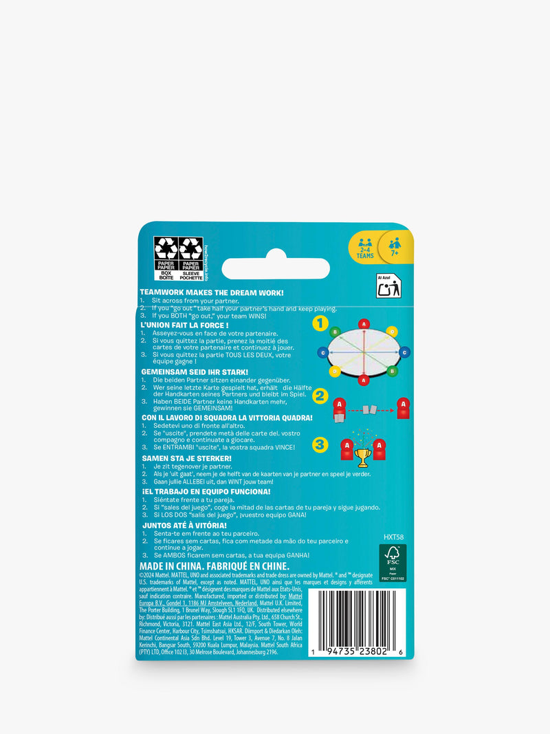 Mattel UNO Teams card game, UK version