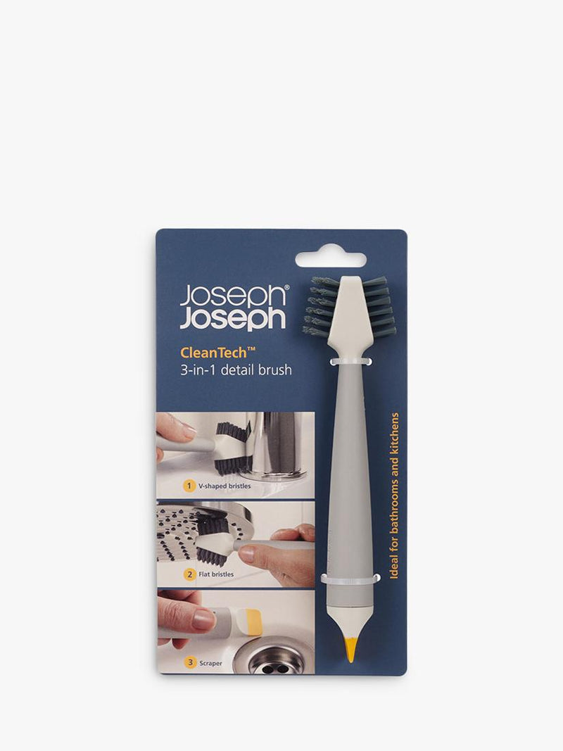 Joseph Joseph CleanTech 2-in-1 Detail Brush Light Stone - British product