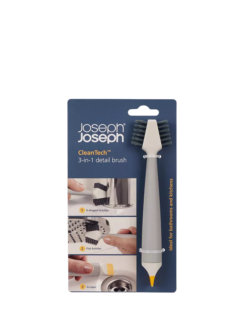 Joseph Joseph CleanTech 2-in-1 Detail Brush Light Stone - British product