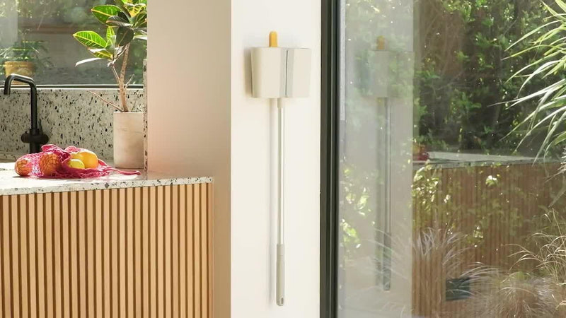 Joseph Joseph CleanTech Wall Mounted Broom Stone, UK version