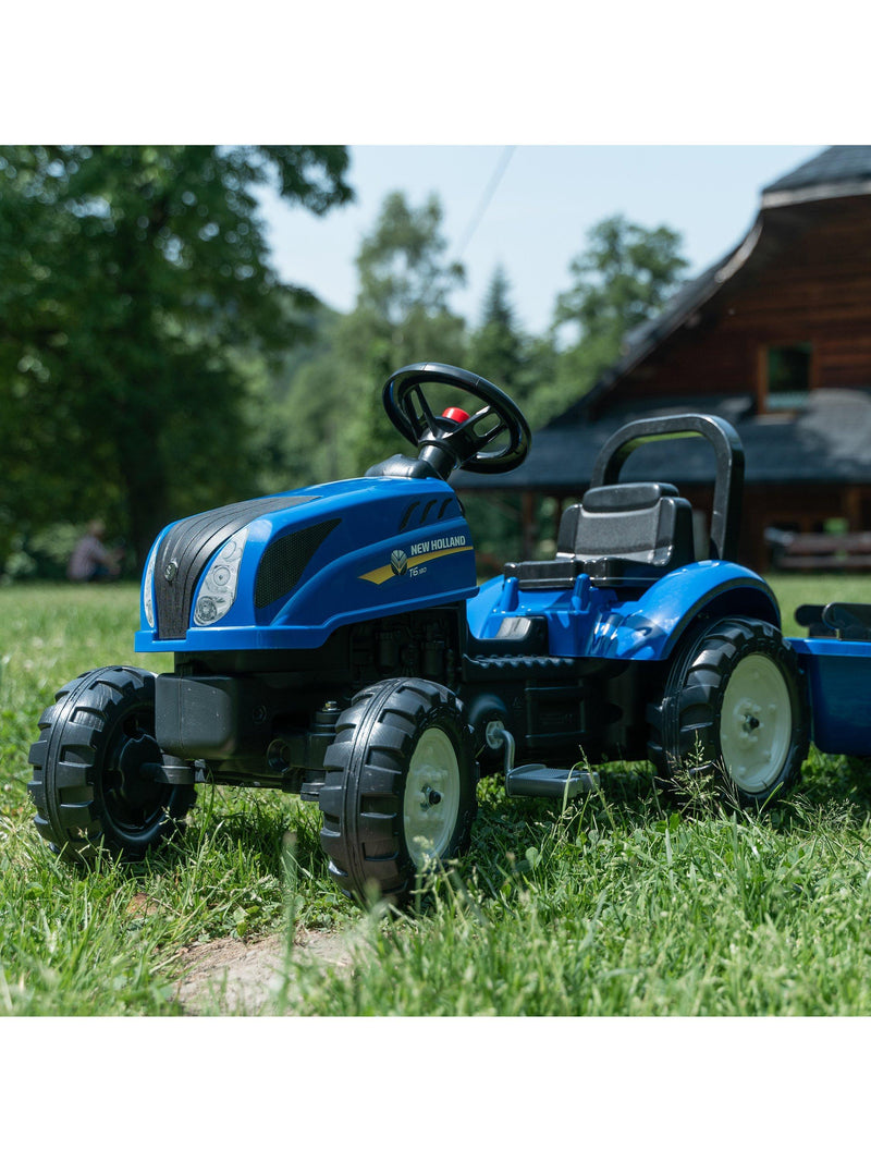 Mookie New Holland pedal tractor with trailer, UK version