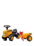 Mookie JCB ride-on toy tractor with trailer (British brand)