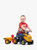 Mookie JCB ride-on toy tractor with trailer (British brand)
