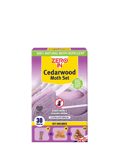 John Lewis Zeroin Cedarwood Moth Repellent Set Household Moth Repellent Kit- Buy online at McGrocer