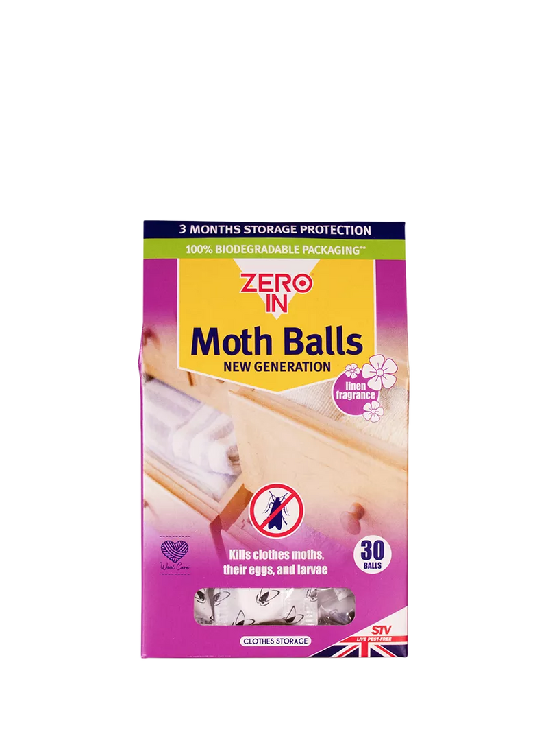 ZeroIn New Generation moth balls pack of 30 (British brand)
