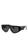 Dolce & Gabbana unregelmäßige Sonnenbrille schwarzer Acetatrahmen - Britisches Produkt