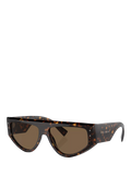Dolce & Gabbana DG4461 Herren Sonnenbrille unregelmäßig, Schwarz