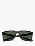 Emporio Armani men's square sunglasses matte black 57mm (British brand)