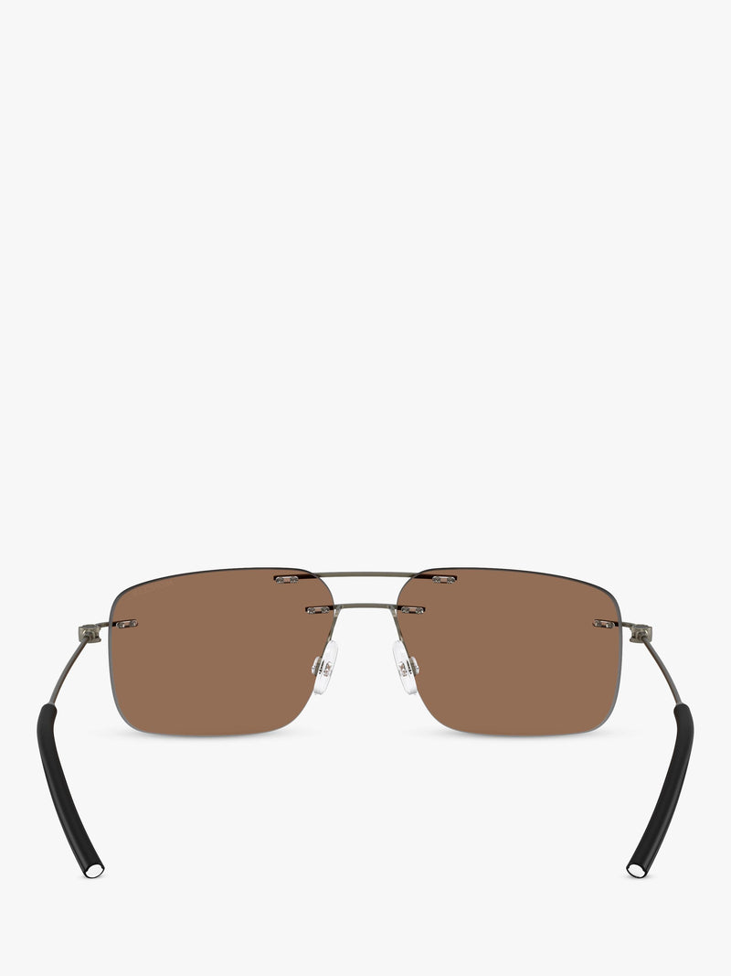Moncler rectangular sunglasses matte anthracite (British brand)