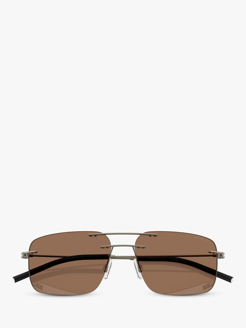 Moncler rectangular sunglasses matte anthracite (British brand)