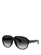 John Lewis Moncler Unisex Aviator Sunglasses Shiny Black Grey Gradient- Buy online at McGrocer