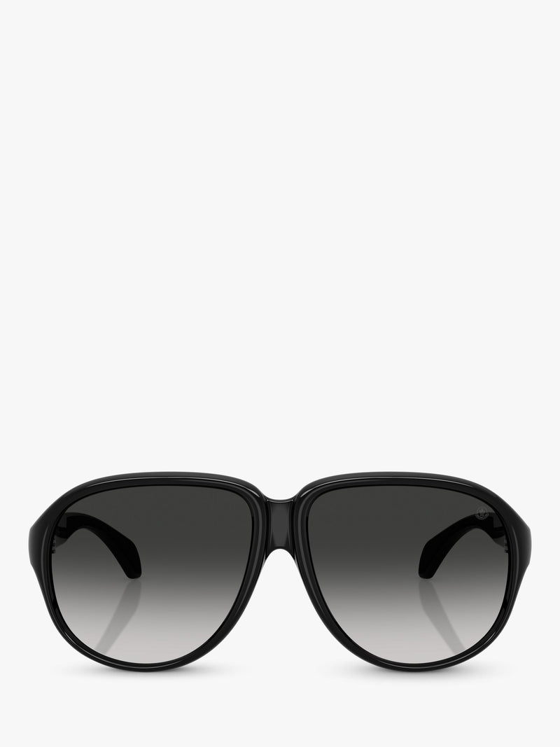 Moncler aviator sunglasses black grey gradient 60mm, UK version