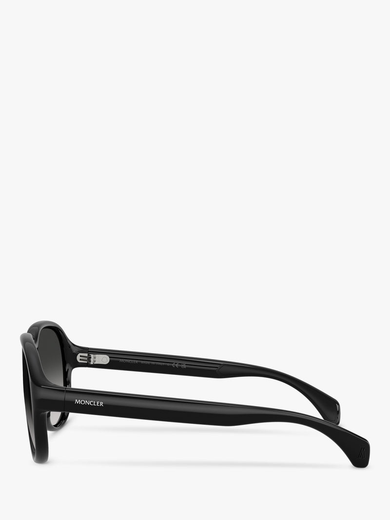 Moncler aviator sunglasses black grey gradient 60mm, UK version