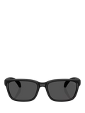 Moncler rectangular sunglasses matte black, imported from the UK