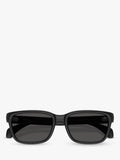 Moncler rectangular sunglasses matte black, imported from the UK
