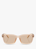 Moncler rectangular sunglasses milky pink blush unisex, imported from the UK