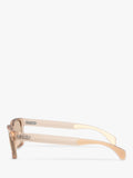 Moncler rectangular sunglasses milky pink blush unisex, imported from the UK
