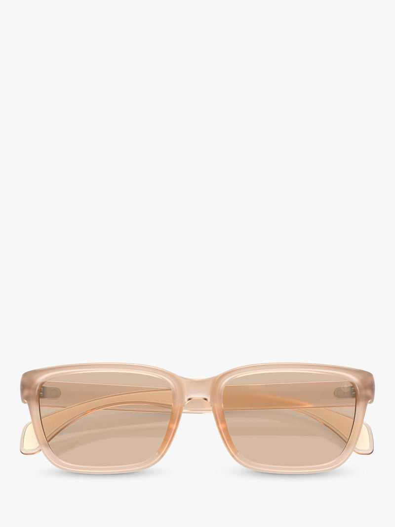 Moncler rectangular sunglasses milky pink blush unisex, imported from the UK