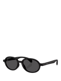 Moncler oval sunglasses Matte Black, imported from the UK