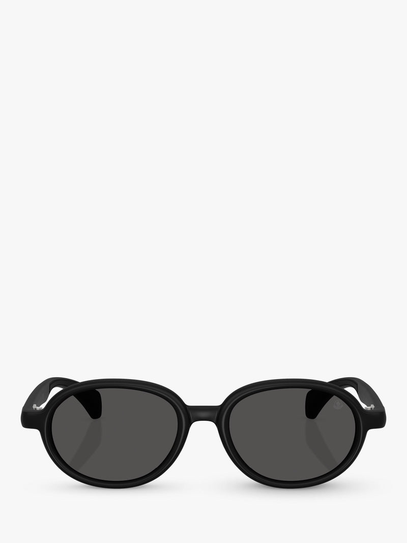 Moncler oval sunglasses Matte Black, imported from the UK