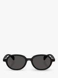 Moncler oval sunglasses Matte Black, imported from the UK
