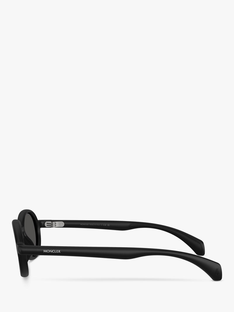 Moncler oval sunglasses Matte Black, imported from the UK