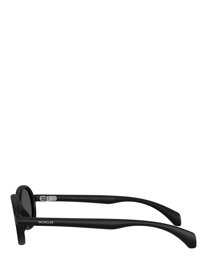 Moncler oval sunglasses Matte Black, imported from the UK