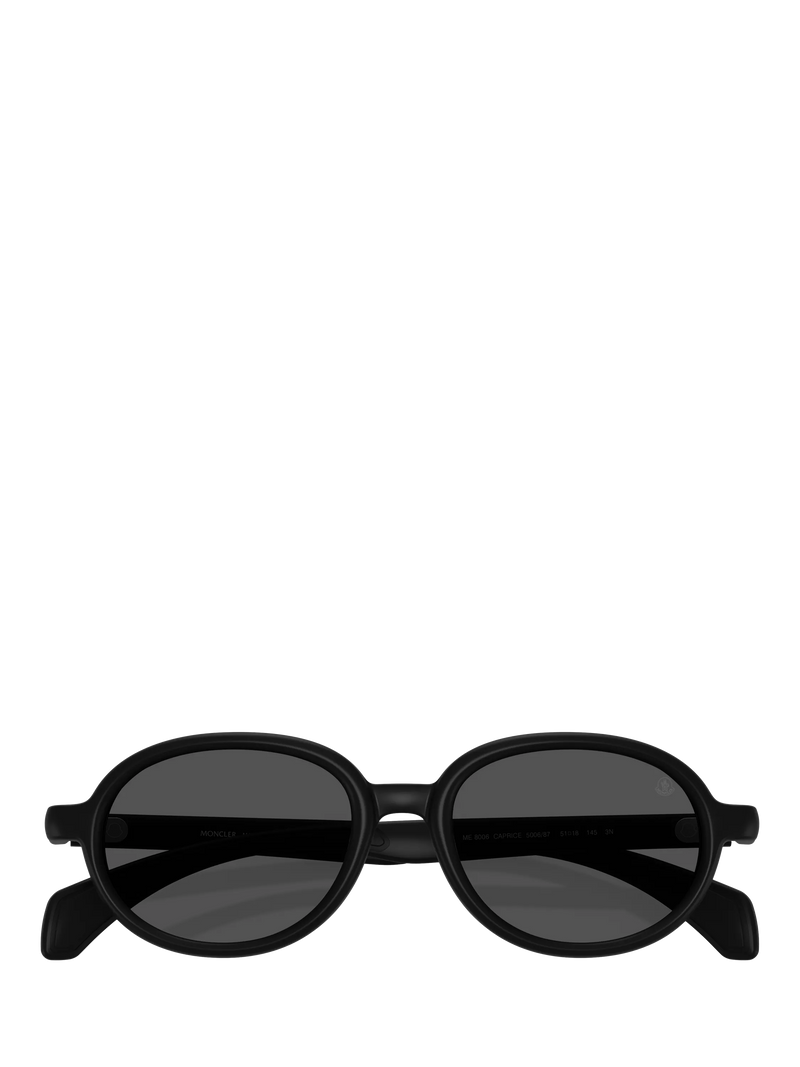 Moncler oval sunglasses Matte Black, imported from the UK