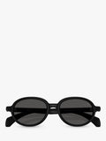 Moncler oval sunglasses Matte Black, imported from the UK